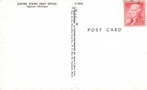 Postcard United States Post Office Saginaw Michigan MI Hawatha Card Co. Pub.