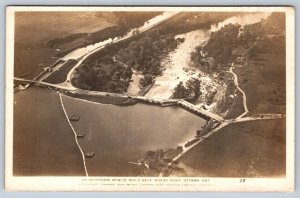 1920 Aeroplane View Hog's Back Rideau River Ottawa Canada AZO RPPC Postcard RP