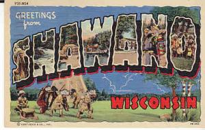 US - Wisconsin  Greetings from Shawano  1951