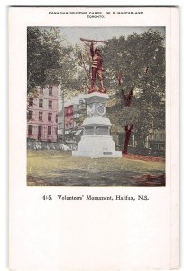Halifax Nova Scotia Canada Postcard 1901-1907 Volunteers Monument
