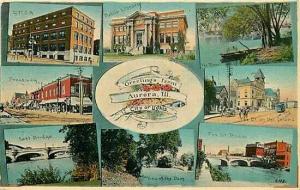 IL, Aurora, Illinois, Multi View, City of Lights, No. 6188