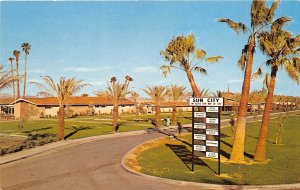 Sun City Arizona 1960s Postcard Retirement Community Center Sign