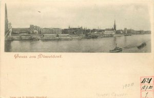 Postcard Gruss aus Dusseldorf Germany Hand Canceled 1900
