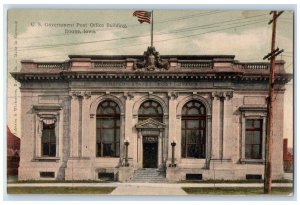 c1910 US Government Post Office Building Boone Iowa IA Antique Postcard