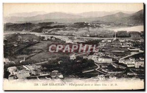 Old Postcard Spain Espana Spain San Sebastian Vista general desde and Monte Ulia