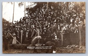 J87/ Marietta Ohio RPPC Postcard c1910 WVU Football Game Fans 1285