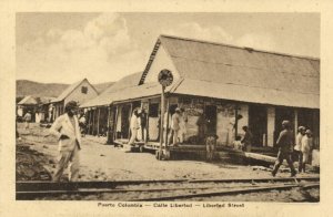 colombia, PUERTO COLOMBIA, Calle Libertad, The Pole Bar (1920s) Postcard