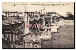 Old Postcard Lyon Guillotiere Bridge