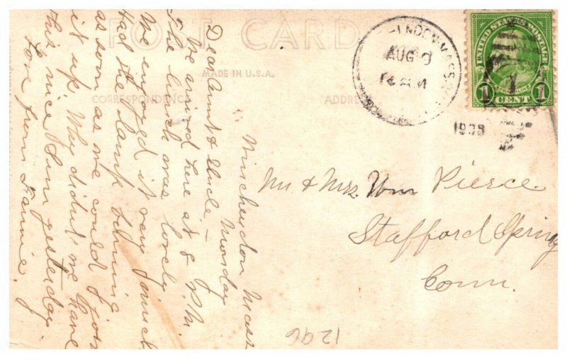 New Hampshire Alstead Vilas Pool, Walking Bridge  RPPC