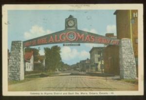 ARCH ALGOMA DISTRICT SAULT STE MARIE ONTARIO POSTCARD