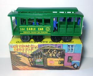 Vintage SAN FRANCISCO CABLE CAR 1970s Toy Trolley RINGING BELL Smith News Co 504