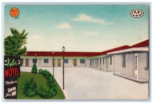 c1950's Kyler Motel Modern Steam Heat Fireproof Evansville Indiana IN Postcard