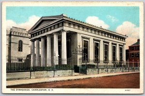 Vtg Charleston South Carolina SC Beth Elohim Jewish Synagogue Synagogue Postcard