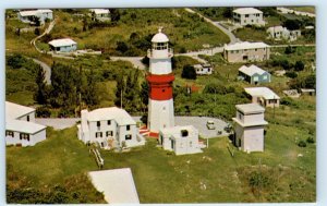HAMILTON, Bermuda ~ Aerial View  ST. DAVID'S LIGHT HOUSE c1950s Postcard