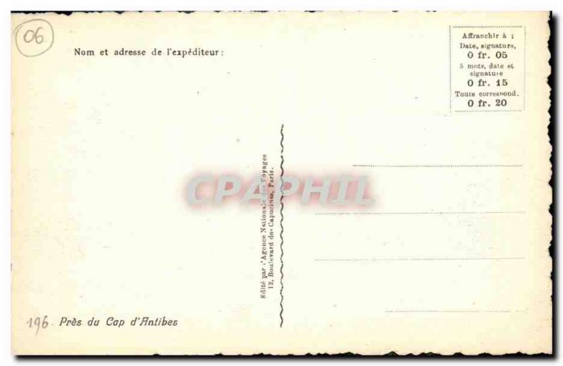 Old Postcard Pres du Cap Antibes