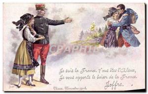 Postcard Old Army Joffre Alsace