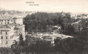 Vintage Postcard 1910's Panorama Piazza corvetto Corvette Square Genoa Italy IT