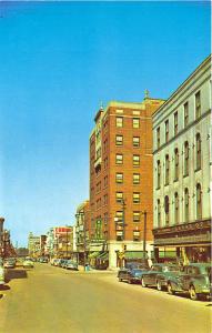 Freeport IL Main Street Hotel Freeport Old Cars Postcard