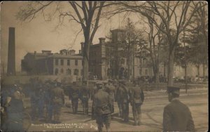 New Haven Connecticut CT County Jail Fire Militia 1910 Real Photo Postcard