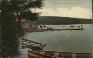 Monticello New York NY Kiamesha Lake c1910 Vintage Postcard