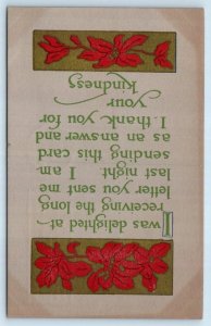 Arts & Crafts I THANK YOU FOR YOUR KINDNESS 1913 Everett Exclusive Postcard