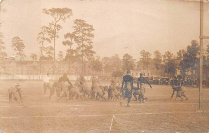 RPPC FOOTBALL GAME REAL PHOTO POSTCARD (c. 1910)