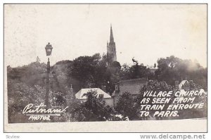 RP, Village Church As Seen From Train Enroute To Paris, France, 1920-1940s