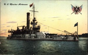 Battleship U.S. Monitor Arkansas c1910 Vintage Postcard