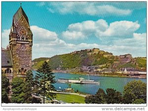 Germany Koblenz Blick Auf Festung Ehrenbreitstein