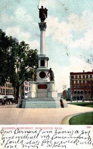 Massachusetts Worcester Soldiers Monument 1909