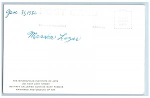 Minneapolis Minnesota MN Postcard RPPC Photo Minneapolis Institute Of Arts 1950