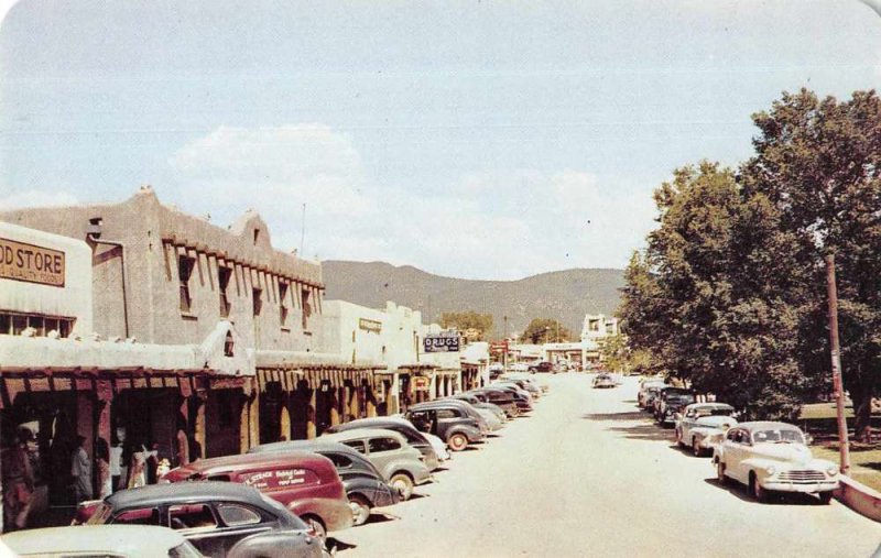 Taos New Mexico Street Scene Vintage Postcard AA8700