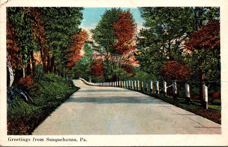 Pennsylvania Greetings From Susquehanna 1936
