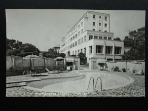 Devon THE THURLESTONE HOTEL Swimming Pool (2) c1950s RP Postcard by K. E. Ruth