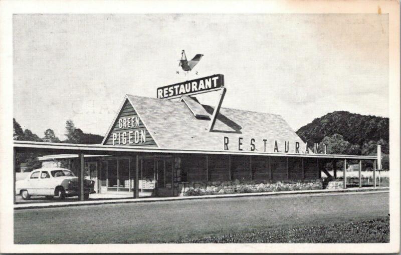 Pigeon Forge TN~Fowl Wind Vane Atop Pigeon Restaurant~c1950 Ford  