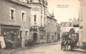 Sorel Editeur Rennes (Morbihan) Rue Saint-Curval Guer France Vintage Postcard 