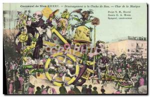 Old Postcard Bell Nice Carnival has XXXXI Demenagement bell Wood Chariot of m...