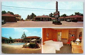 Shelby Motel Memphis Tennessee TN Ground Swimming Pool & Modern Rooms Postcard