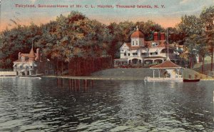 Thousand Islands New York Hayden Summer Home, Fairyland, Color Litho. PC U10661