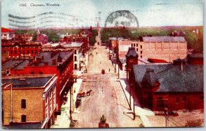 1908 Cheyenne Wyoming WY Mainroad Buildings & Residences Posted Postcard