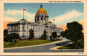 Vtg 1940s State Capitol St Paul Minnesota MN Unused Linen Postcard