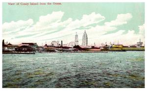 New York Coney Island ,  Aerial View from River