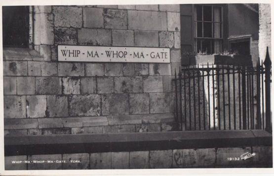 Whip-Ma-Whop-Ma-Gate Yorkshire Funny Sign Vintage Postcard