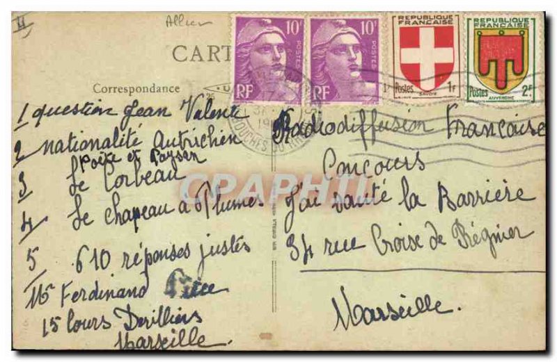 Old Postcard Old Vichy (Allier) The Clock Tower Advertisement Source Andreau ...