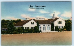 HYANNIS, Cape Cod Massachusetts MA ~ Roadside THE BEACON Restaurant Postcard