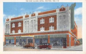 Whiting Indiana New Illiana Hotel Street View Antique Postcard K105982 