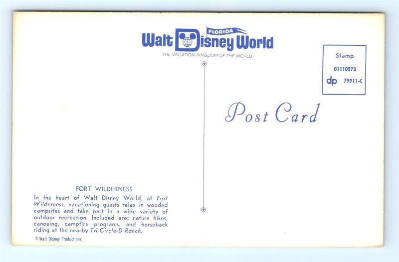 Postcard FL Walt Disney World Fort Wilderness Camping Tri Circle D Ranch A38