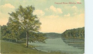 Billerica Massachusetts Concord River Litho Postcard Unused