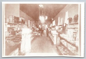 Interior Of Johnson's Grocery Middleville MI Postcard S10