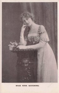 Nina Severing Rare Edwardian Actress Real Photo Old Postcard